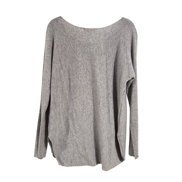 Vince Wool Cashmere Blend Gray Scoop Neck Sweater Size M - Picture 2 of 7